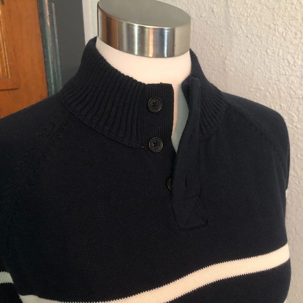 'Brooks Brothers' Fleece Pullover Mock Neck Sweater - Size XL - Picture 5 of 7